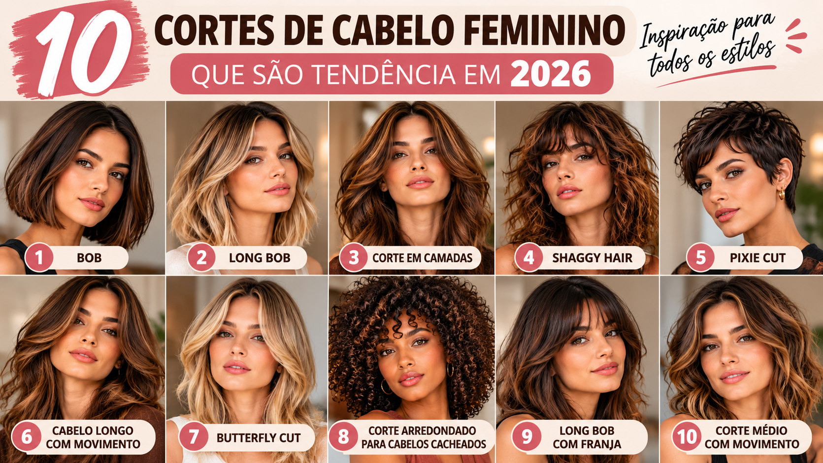 10 Cortes de Cabelo Feminino