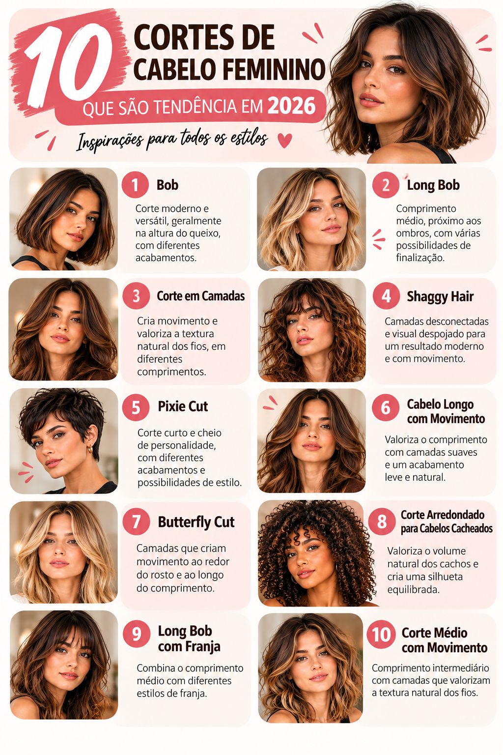 10 Cortes de Cabelo Feminino