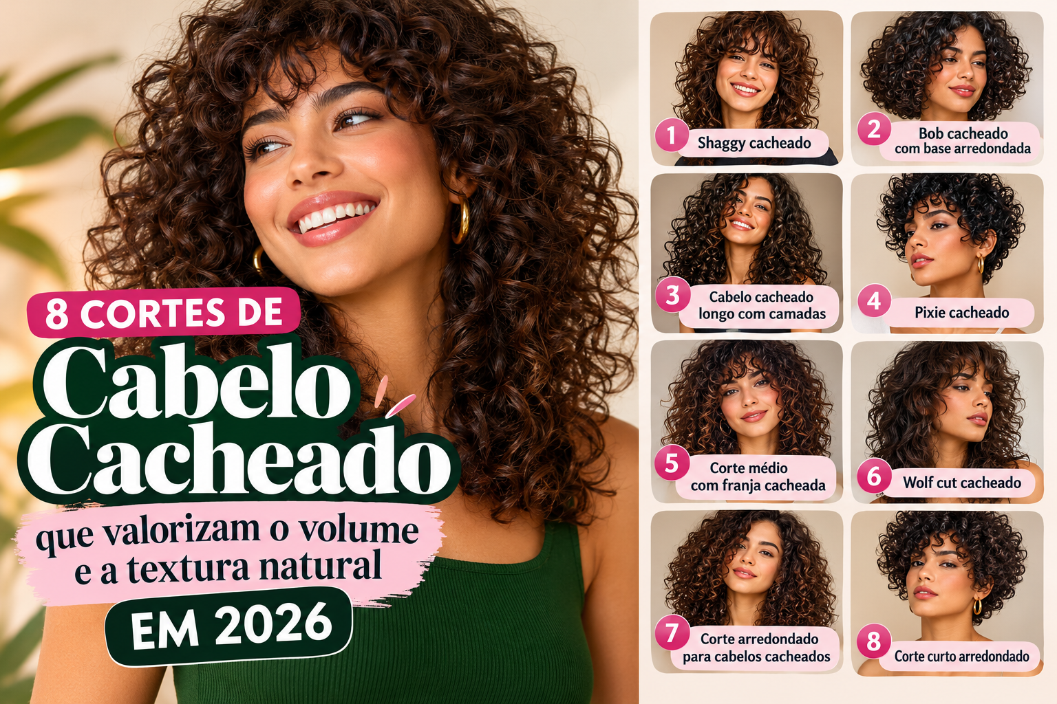 8 Cortes de Cabelo Cacheado