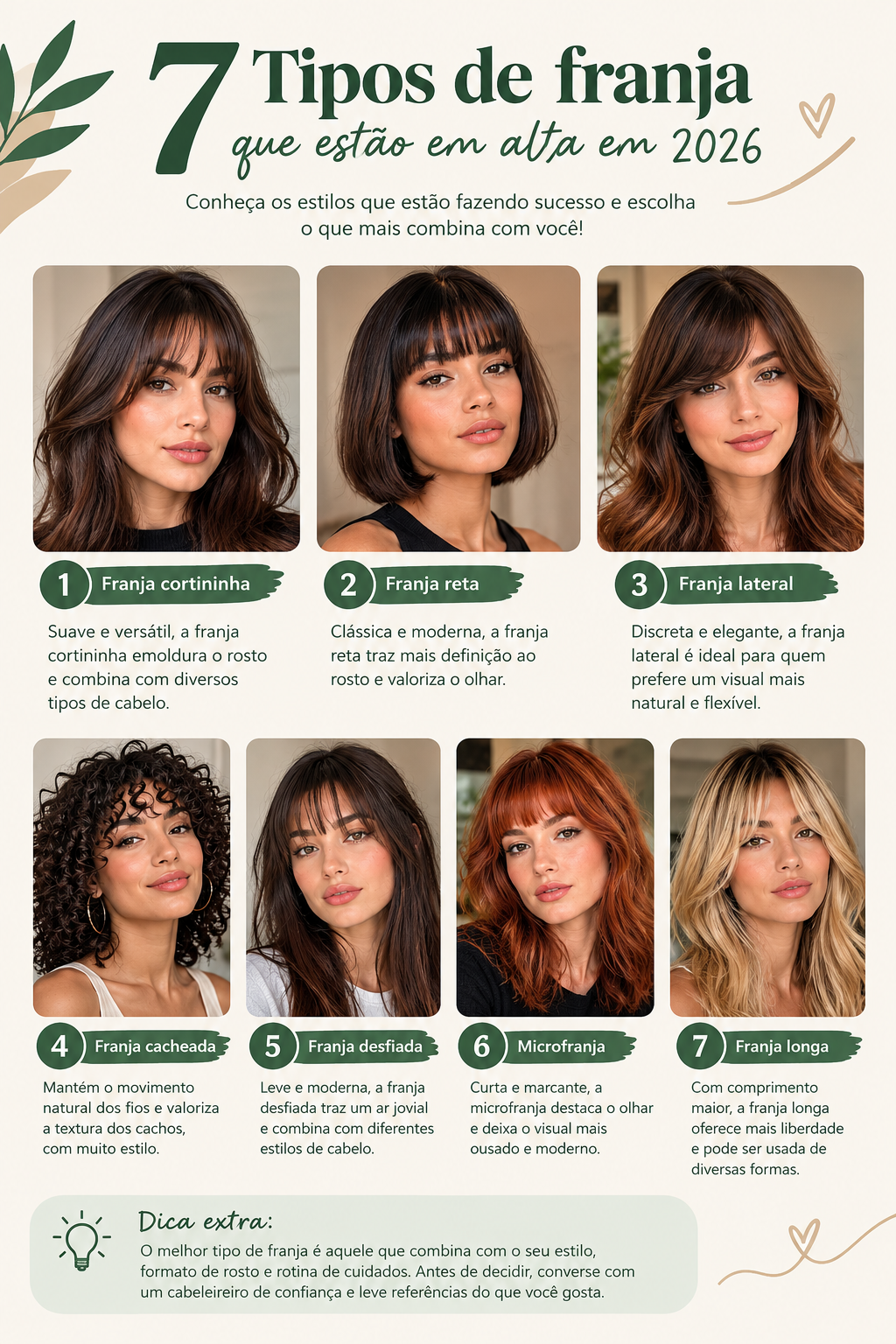 7 Cortes de Cabelo com Franja que Estão em Alta em 2026 2 Mulheres com diferentes cortes de cabelo com franja em 2026