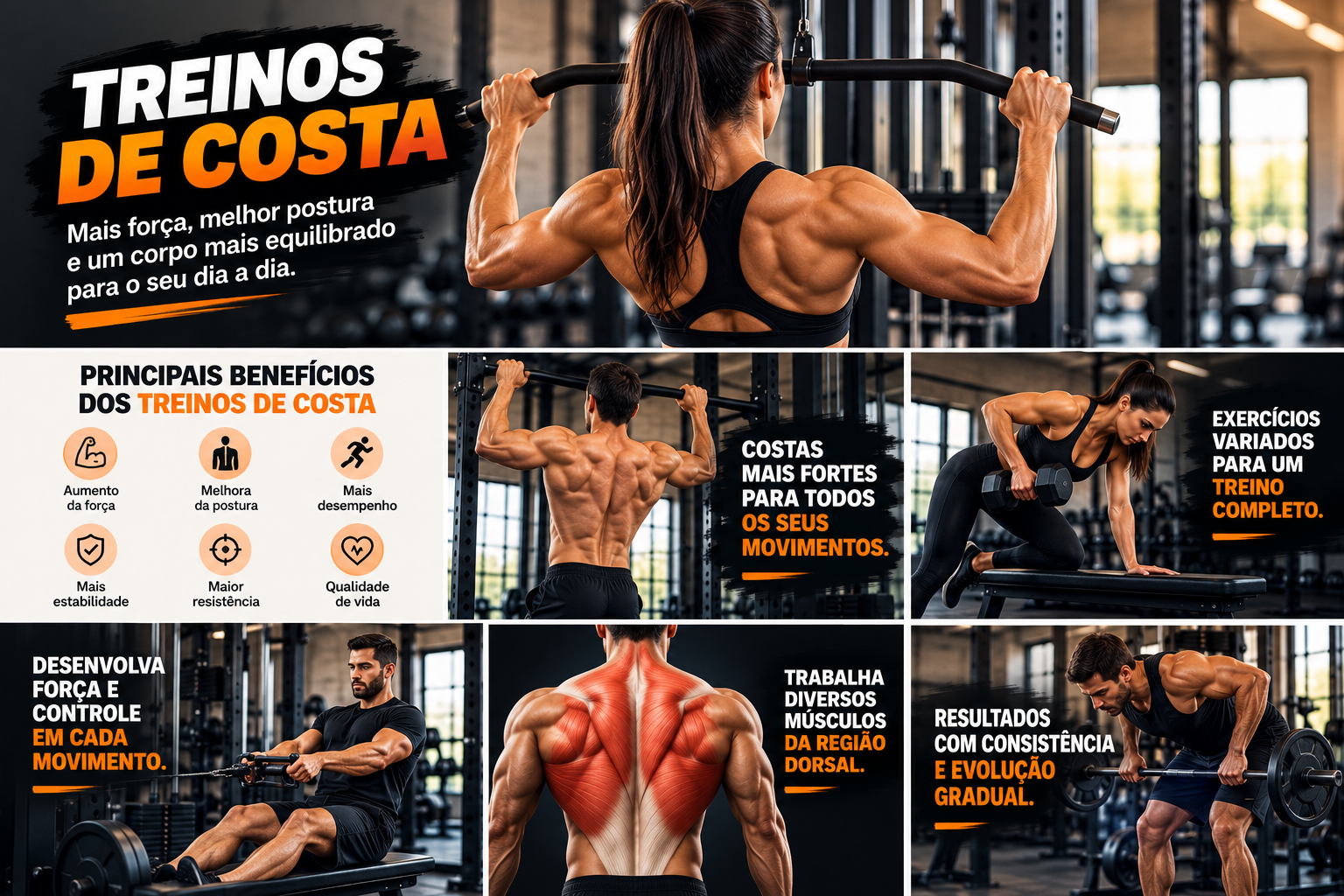 Treinos de Costa: Guia Completo com Exercícios, Benefícios e Dicas para Fortalecer as Costas 1 Treinos de Costa