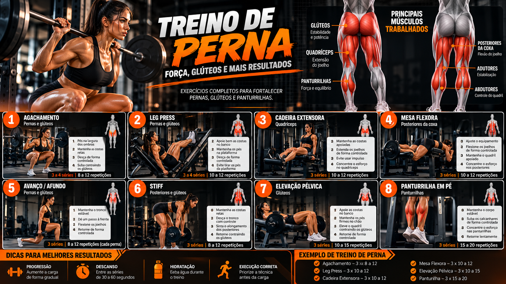 Treinos de Perna: Guia Completo com Exercícios para Fortalecer Pernas e Glúteos 1 Treinos de Perna